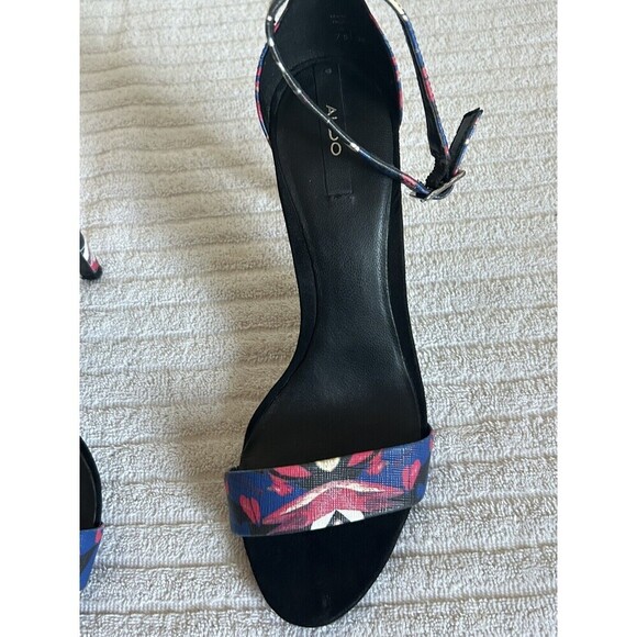 Aldo‎ Black Blue Pink Multi Colored Cardross Ankle Strap Heels Size 7.5 US - Picture 9 of 9